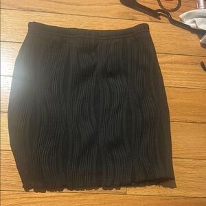 SHEIN Black Ribbed Pencil Mini Skirt